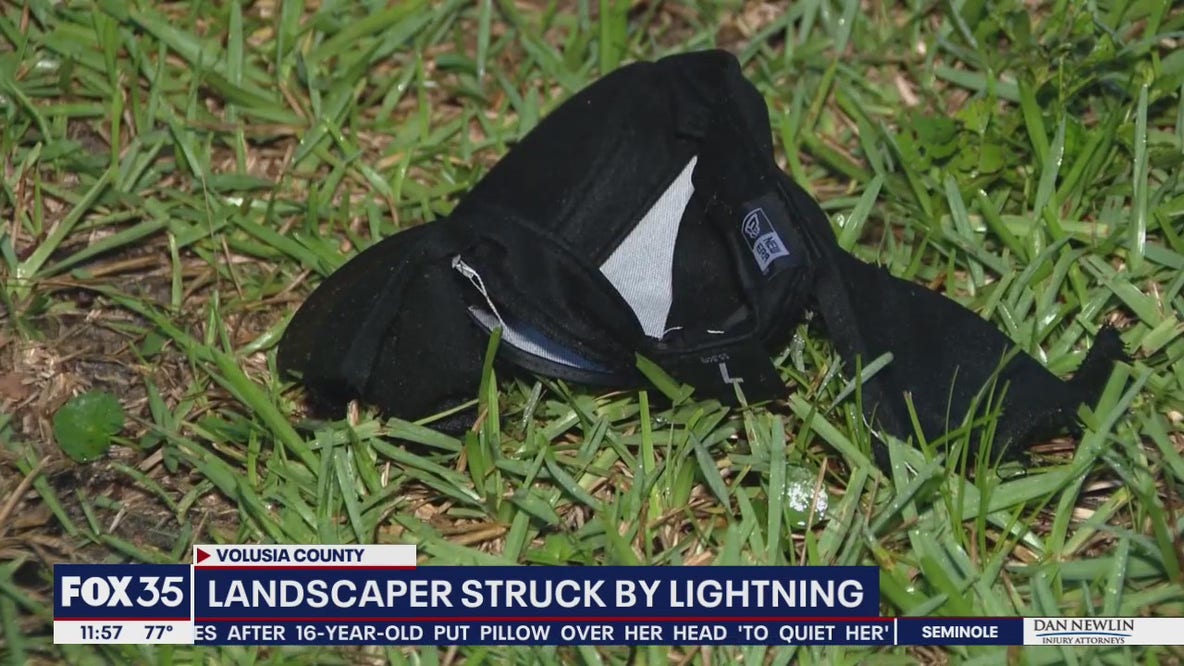 Florida landscaper struck by lightning
